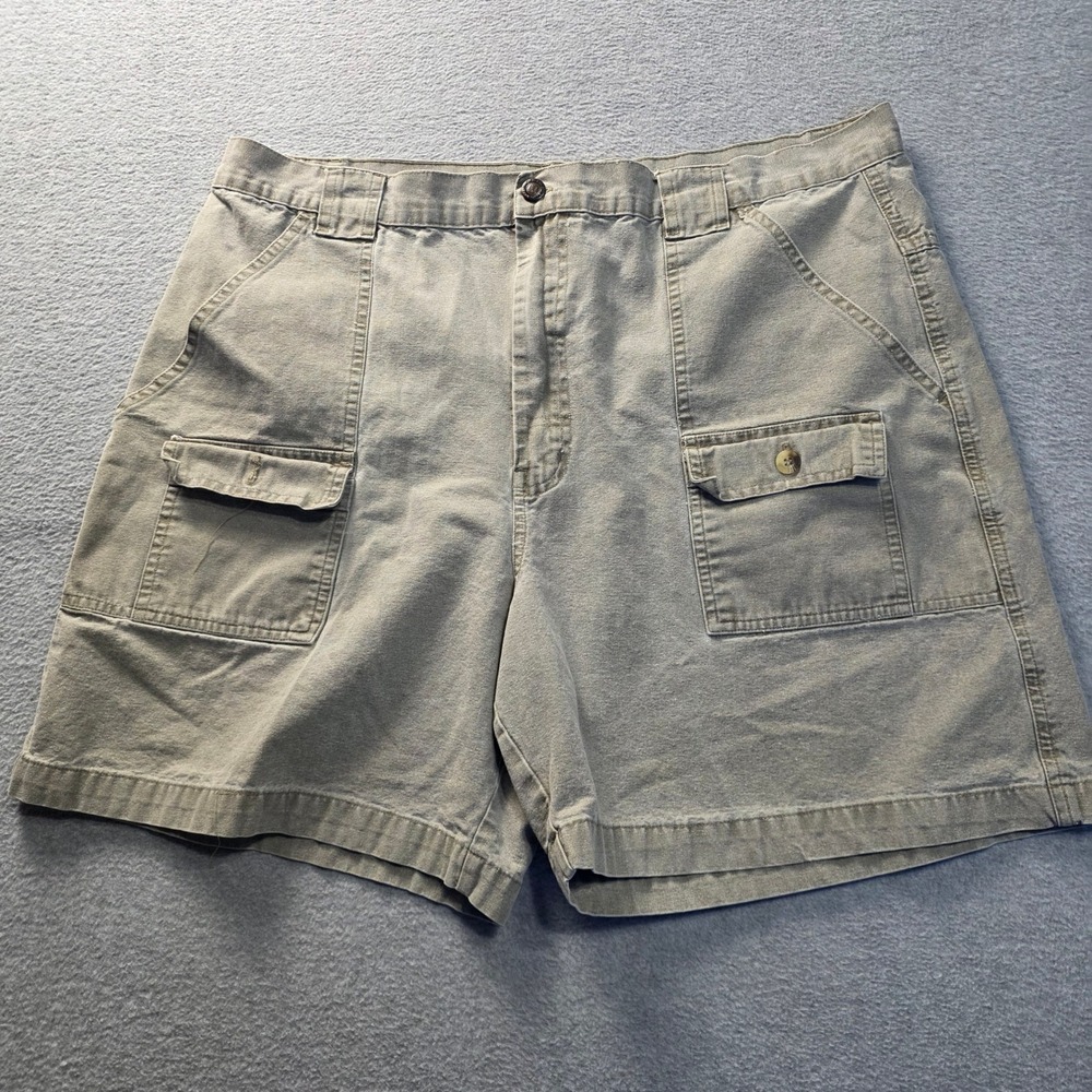 Pacific Crest Cargo Shorts Mens Size 40 Khaki Outdoor Utility Cotton Hiking